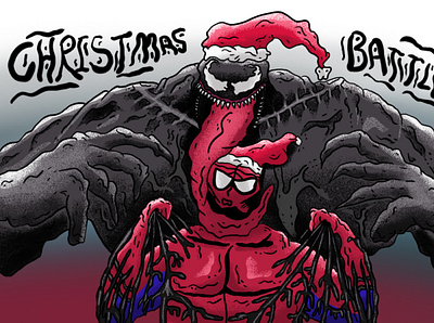 Superhero Christmas Rhapsody christmas illustration 毒液 蜘蛛侠