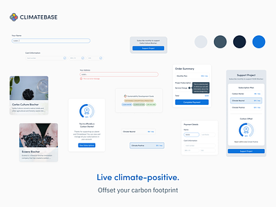 Climatebase - Carbon Offset carbon offset climate climate change ui design ux design visual design web design