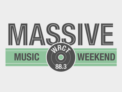 Massive Music Weekend identity logo mark music radio wrct