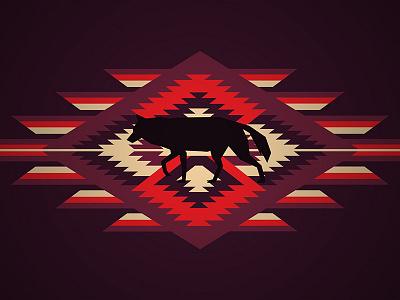Mexican Wolves mexican native american pattern silhouette southwest wolf wolves