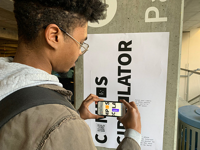 Finding the Campus Bus | AR Poster augmented reality bus stop coding html css interactive javascript mobile poster uiux