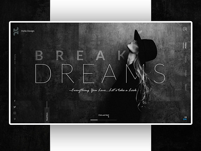 "Break Dreams" Web UI/UX Concept black branding design designs dream graphic graphicdesign identity ui ux web web design website