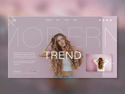 "Modern Trend" Web UI/UX Concept design designs graphic identity minimal modern ui ux web web design website