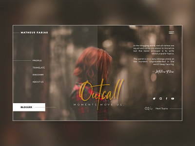 "Outcall" Web UI/UX Concept