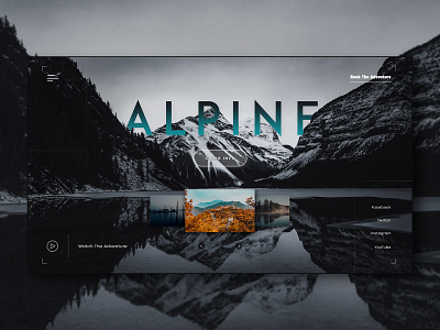"Alpine" Web UI/UX Concept adventure design designs identity minimal mountain type ui ux web web design