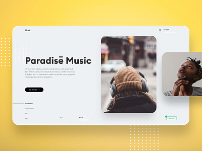 Music Website UI/UX Minimal Concept