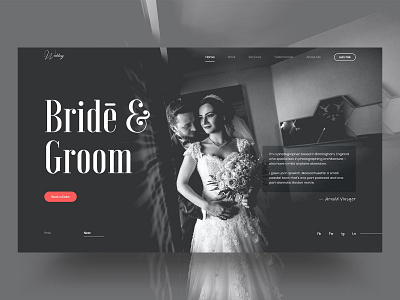 Wedding Website UI/UX Concept bride design flat graphic groom identity minimal photography ui user experience user interface ux web web design website wedding