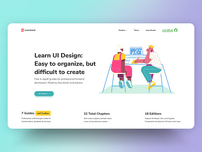 UI Design learning Web UI/UX Concept