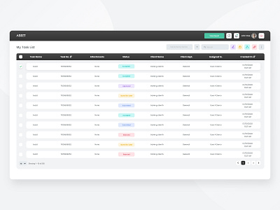 Task List Dashboard Design UI/UX Concept asset assets crm dashboard dashboad dashboard ui design erp sap task task list task management ui ux web website work