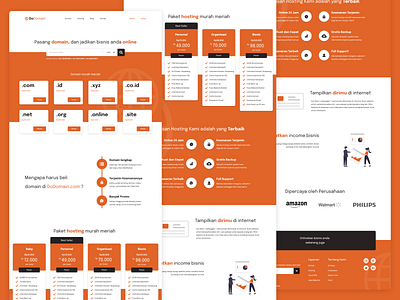 DoDomain - Landing Page Concept adobe xd branding design designui domain flat hosting company landing page landing page design ui uidesign vps hosting web webdesign webdeveloper webdevelopment