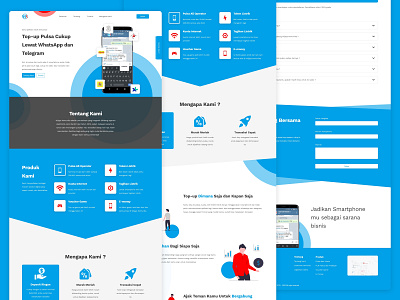 Wijaya Komunika - Landing Page Concept adobe xd branding design designui digital digital product flat flatdesign landing landing page landing page design mobile app page store ui uidesign web webdesign