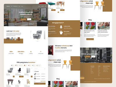 TokoFurni - Landing Page Design branding design design inspiration designui furniture furniture landing page furniture store landing page landing page design landing page inspiration ui uidesign uiux web weekly design