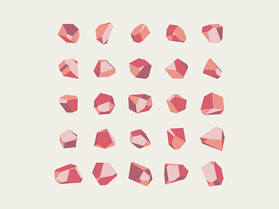 Crystals crystal cube icon polygon vector