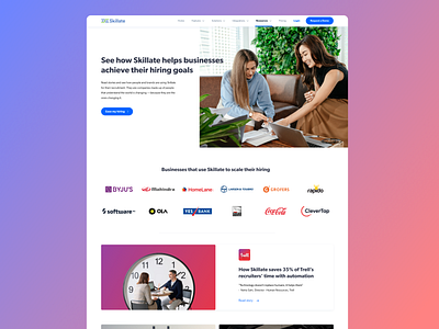 Case study landing page branding ui ux