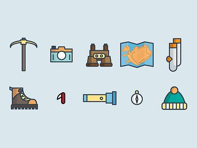 Let's go to Iceland design flat flat icon graphic design iceland icon icon design icon set illustration objects travel