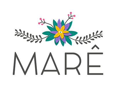 Marê logo branding fashion fashion brand flowers graphic design identity illustration logo typography