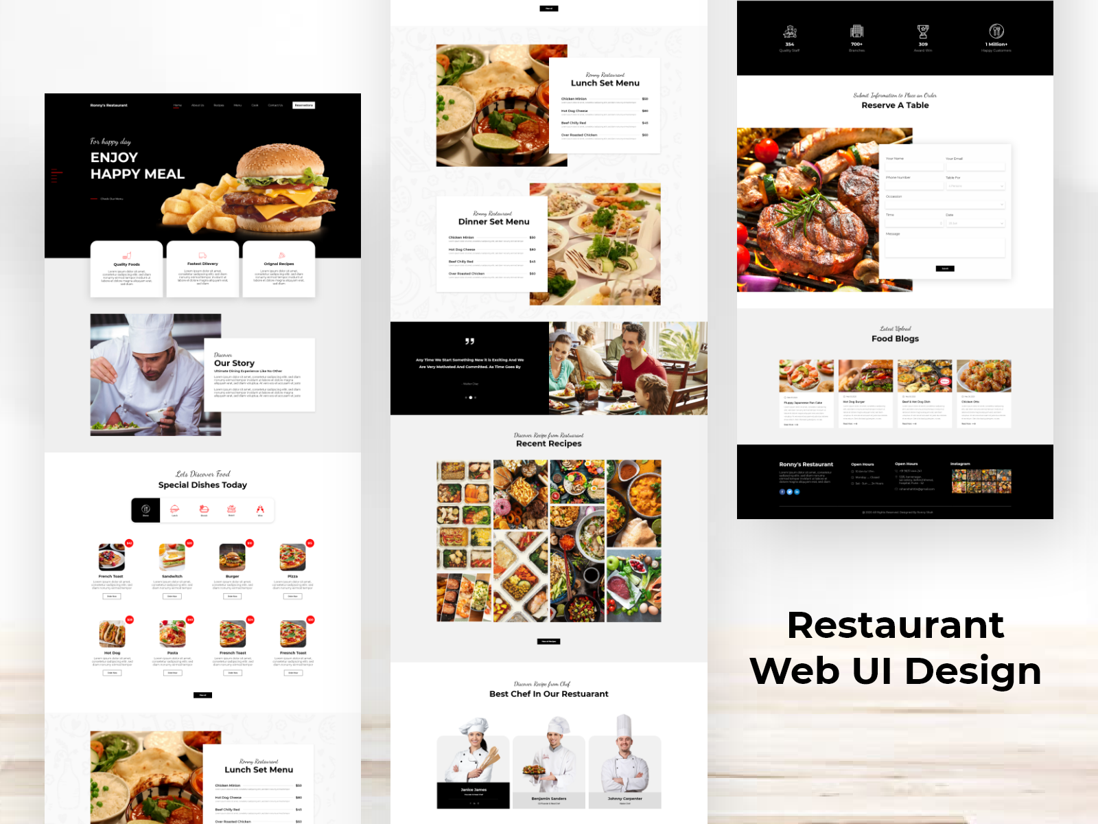 Restaurant UI Design by Ronny Shah on Dribbble