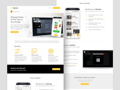 Dock (Room & Desk Reservation) - Landing Page desk booking room booking ui design web design web development website