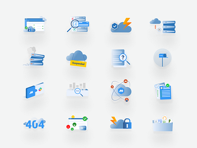 Mitigant Illustration Pack cloud icon illustration