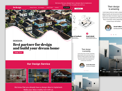 Web design for the architecture design team - Dedesign design homepage design landing page design mobile design portfolio site portfolio website service design ui design web design website