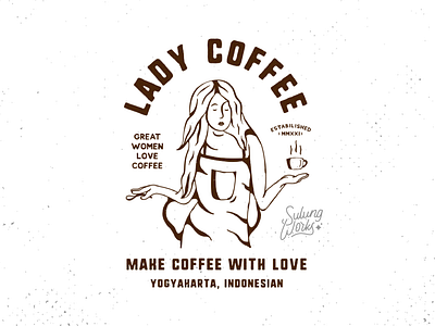 Lady Coffee branding coffee coffeeshop design identity illustration illustrator logo shirtdesign tshirtdesign typography