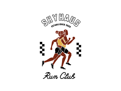 Skyhaus Run Club branding cartoon design graphic design illustration illustrator logo running shirtdesign typography