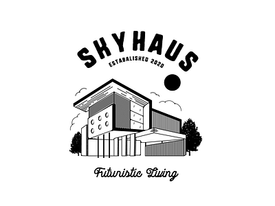 Skyhaus : Futuristic Living architecture branding design illustration interior shirtdesign vintage