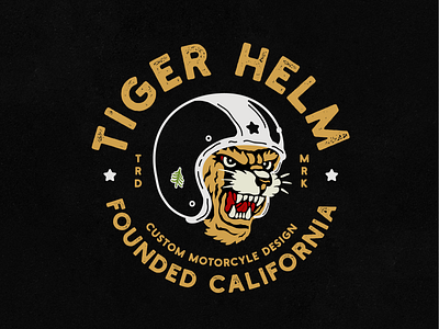 Tiger Helm branding design illustration illustrator motorcycle shirtdesign typography