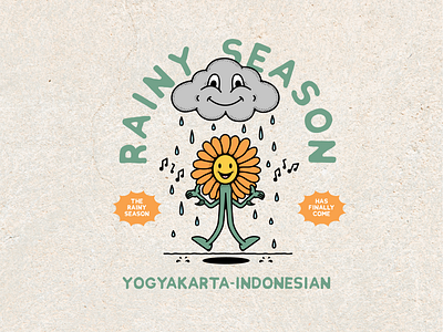 Rainy Season branding design graphic design illustration illustrator logo motion graphics rain rainy rainy season shirtdesign typography vector