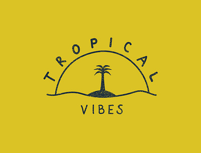 Tropical Vibes #2 branding design identity illustration illustrator lettering logo shirtdesign typography vector