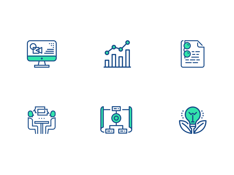 Company Process & Services Icons by Harpal Singh ⭐️ on Dribbble