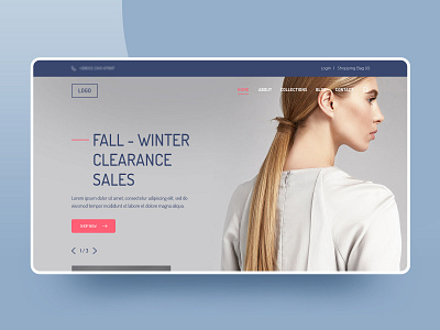 Clothing Store cart clothing dresses ecommerce fashion interaction landing page online shopping product detail shop ui ux web website women fashion