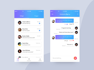 Chat Screen app chat dating app dribbble messages mobile screen design ui
