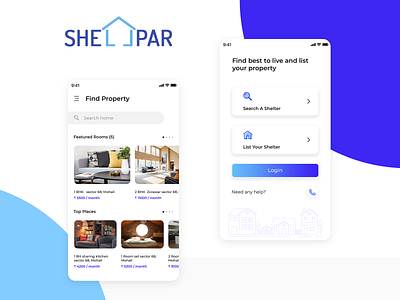 Tenant App Screens app design application application ui appointments create account design mobile notifications property app property information property listing rent search property shellpar shelter sign in signup tenant ui user profile