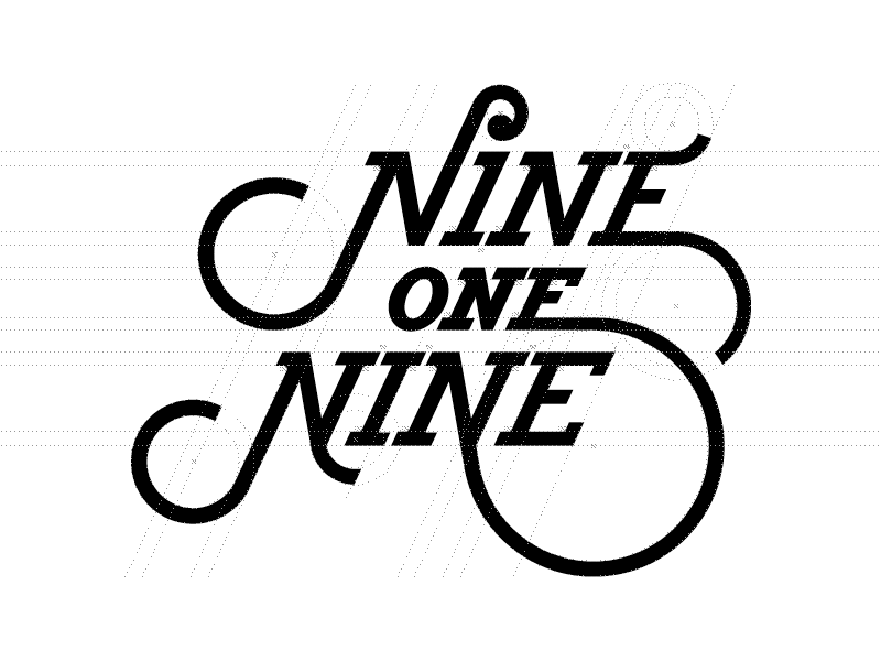 Nine One Nine Process 919 chapel hill durham guides lettering nine north carolina one raleigh typography