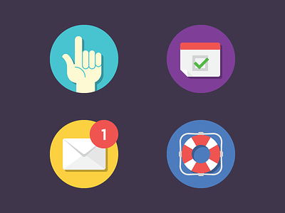 Rejected Icons calendar hand help icons illustration mail