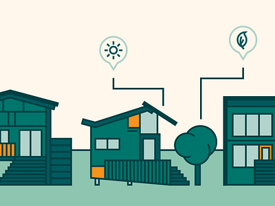 Sustainable Housing appalachian architecture asu buildings houses housing illustration landscape make it right poster power of design state sustainability sustainable university