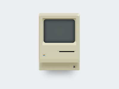 Macintosh illustration made in CSS 80s apple css css3 design electronics front end gradients illustration illustrator mac macintosh minimalistic retro vector web