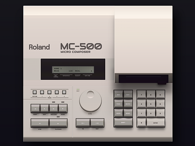 Roland MC-500 made in HTML & CSS