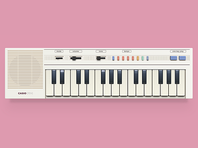 Casio PT-1 (CSS only illustration) art codepen coding css design digital drawing drawings html illustration illustrations illustrator keyboard minimalistic pastel skeumorphism skeuomorph skeuomorphic vector web