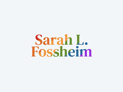 Personal logo branding colors css design logo personal portfolio pride rainbow typography