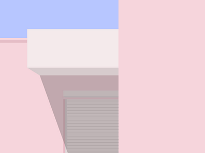 Pink Vibes building design flat illustration pink ui vector