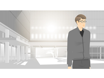Office Zero architecture building character character design design illustration illustrator office vector