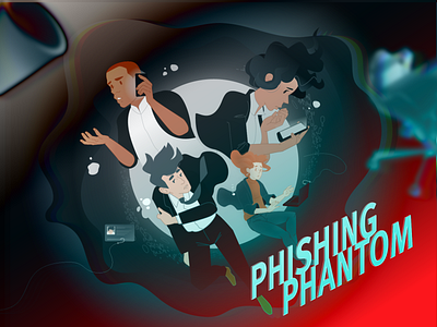 phishing phantom artwork character character design design illustration office phantom phishing vector vectorart
