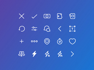 Custom icons for an iOS app iconography icons set