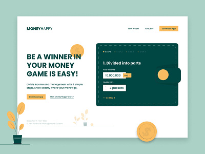Web Design - Manage Money App app design ui ux web