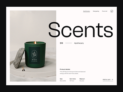 #3 - Scents product page design minimal ui ux web