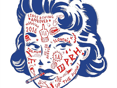 Bad Pin-Up bitmap dogital art illustration illustration art illustrator portrait poster art