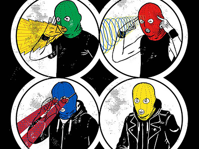 Masked Intruder band band art bandmerch illustration masked superhero tee