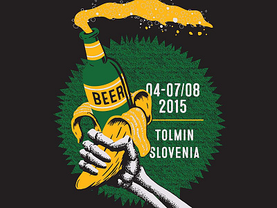 Banana Beer banana beer festival illustration illustrator merchandising musica parts party punk punkrock skeleton